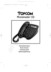 Topcom Phonemaster 150 Mode D'emploi