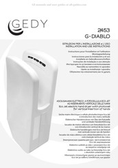 Gedy G DIABLO Eco-Jet 2453 Instructions Pour L'installation Et L'utilisation