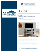 Monarch Specialties I 7184 Instructions D'assemblage