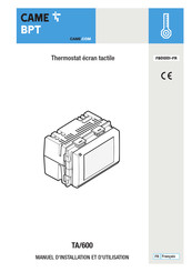 Came Bpt TA/600 Manuel D'installation Et D'utilisation