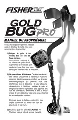 Fisher Research Labs GOLD BUG PRO Manuel Du Propriétaire