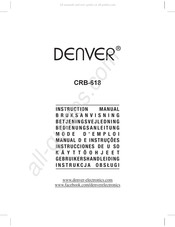 Denver CRB-618 Mode D'emploi