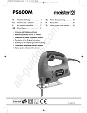 Meister 5403120 Traduction Du Manuel D'utilisation Original