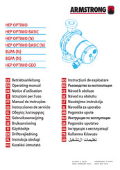 Armstrong HEP OPTIMO BASIC Notice D'utilisation