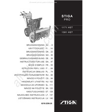 Stiga PRO 1381 HST Mode D'emploi