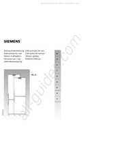 Siemens KG U Série Notice D'utilisation