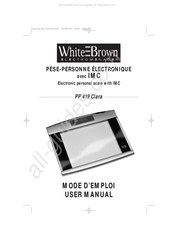 WHITE BROWN PP 419 Clara Mode D'emploi