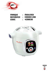 Moulinex COOKEO USB Mode D'emploi