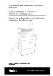 Haier GDG900AW Guide D'utilisation Et Instructions D'installation