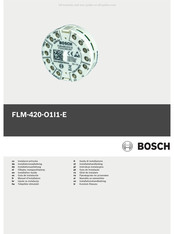 Bosch FLM-420-O1I1-E Manuel D'installation