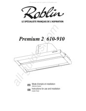 ROBLIN Premium 2 610 Mode D'emploi Et Installation