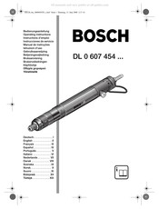 Bosch DL 0 607 454 Serie Instructions D'emploi
