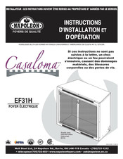 Napoleon Casaloma EF31H Instructions D'installation Et D'opération