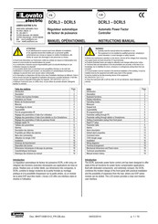 LOVATO ELECTRIC DCRL3 Manuel Opérationnel