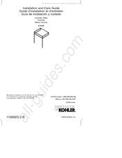 Kohler K-2526 Guide D'installation Et D'entretien