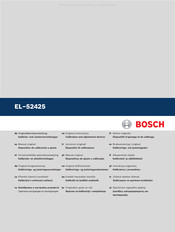 Bosch EL-52425 Notice Originale
