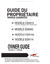 ElectricSA ESA013 Guide Du Propriétaire