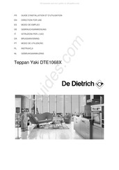 De Dietrich Teppan Yaki DTE1068X Guide D'installation Et D'utilisation