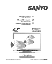 Sanyo DP42740 Manuel D'instructions