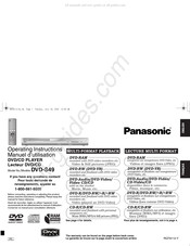 Panasonic DVD-S49 Manuel D'utilisation