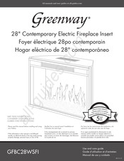 Greenway Home Products GFBC28WSFI Guide D'utilisation Et D'entretien