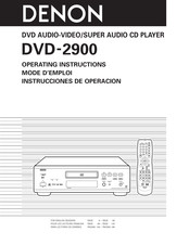 Denon Professional DVD-2900 Mode D'emploi