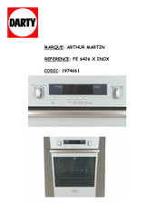 ARTHUR MARTIN FE 6426 X Notice D'utilisation