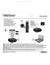 TRENDnet TEW-820AP Guide D'installation Rapide