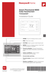 Honeywell Home TH9320WF Guide D'installation