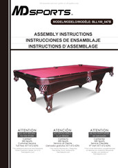 MD SPORTS BLL100 047 Instructions D'assemblage