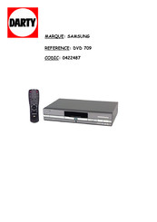 Samsung DVD-709 Mode D'emploi