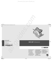 Bosch GKS 160 PROFESSIONAL Notice Originale