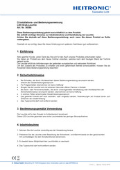 Heitronic 36384 Instructions D'installation Et D'utilisation