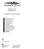 HumanOptics CUSTOMFLEX ARTIFICIALIRIS Mode D'emploi