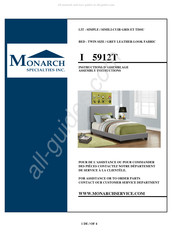 Monarch Specialties I 5912T Instructions D'assemblage