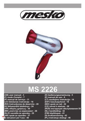 Mesko MS 2226 Mode D'emploi