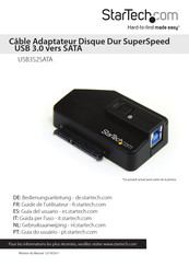 StarTech USB3S2SATA Guide De L'utilisateur