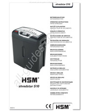 Hsm shredstar S10 Notice D'utilisation