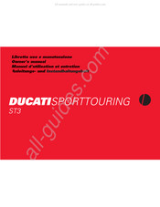 Ducati SPORT TOURING ST3 Manuel D'utilisation Et Entretien