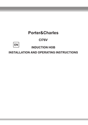 Porter&Charles CI76V Instructions D'utilisation Et D'installation