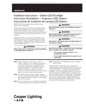 Eaton Cooper Lighting Galleon Instructions D'installation