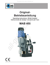 BDS Maschinen MAB 485 Mode D'emploi