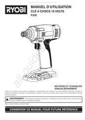 Ryobi P230 Manuel D'utilisation