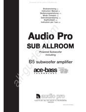 Audio Pro B5 Mode D'emploi