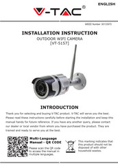 V-TAC VT-5157 Instructions D'installation