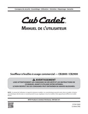 Cub Cadet CB2800 Manuel De L'utilisateur