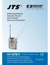 Monacor International JTS UF-20TB/5 Mode D'emploi