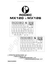 Rodec MX126 Mode D'emploi