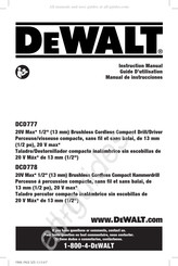 DeWalt DCD778 Guide D'utilisation
