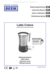Beem Latte Creme Notice D'utilisation